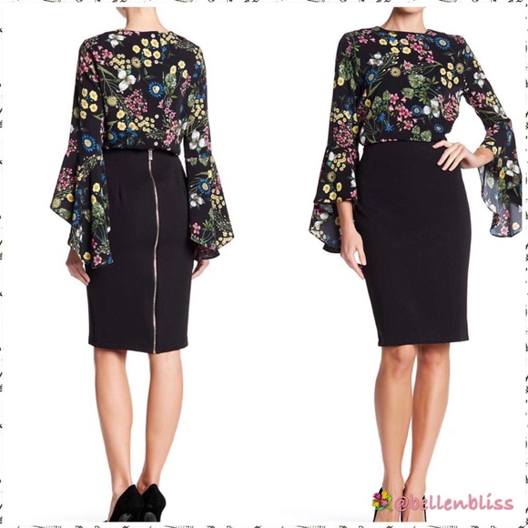 Black Slim Skirt by Catherine Malandrino, Size 14 - Picture 3 of 7